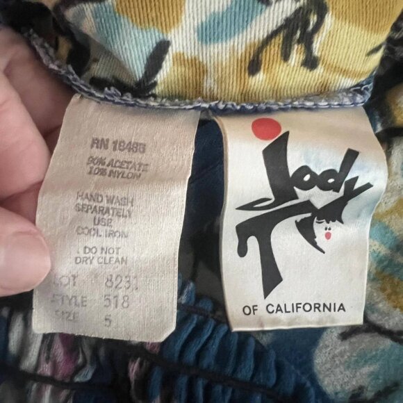 Jody T of California vintage smocked maxi dress puff sleeves garden girl prairie - Picture 9 of 10